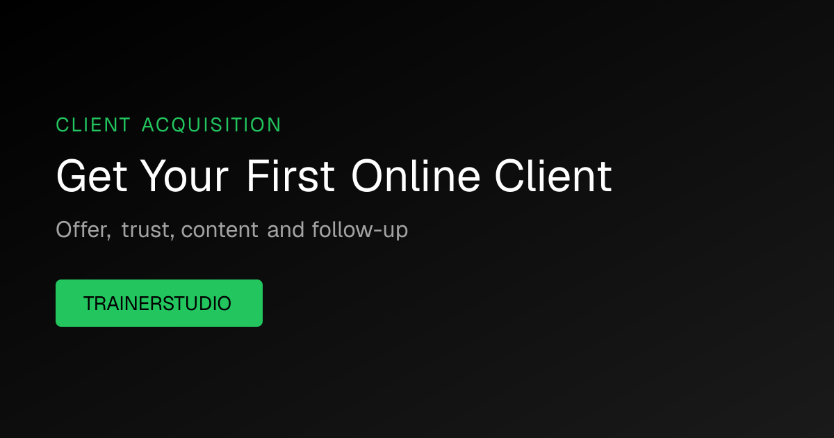 How to Get Your First Online Personal Training Client