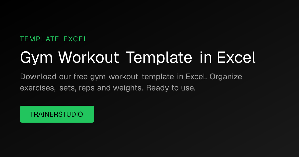 Free Gym Workout Template Excel 2026 | Download