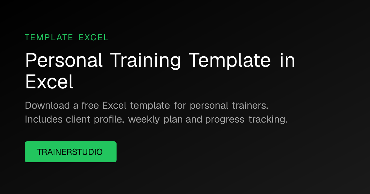 Free Personal Training Template Excel 2026