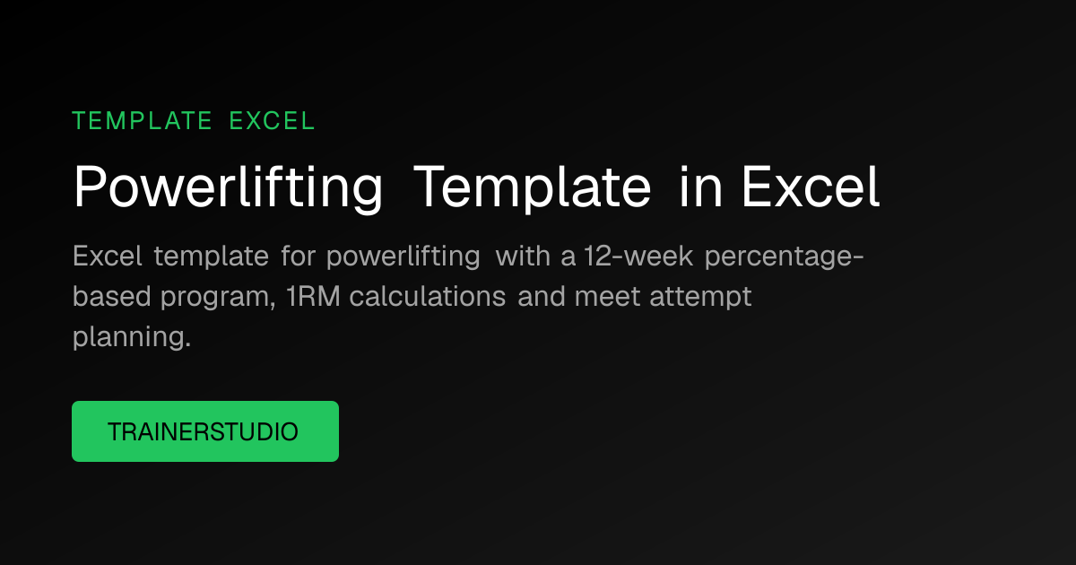 Free Powerlifting Template Excel 2026