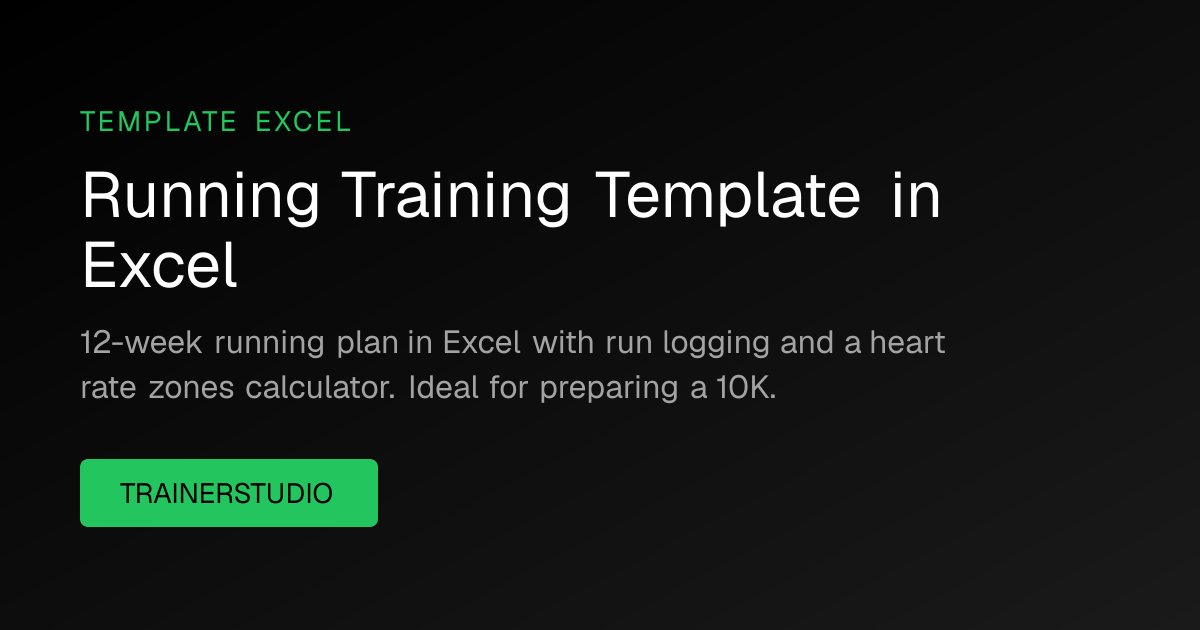 Free Running Training Template Excel 2026