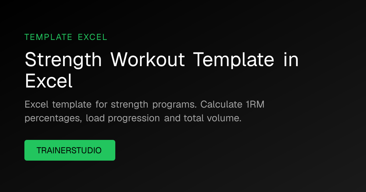 Free Strength Workout Template Excel 2026