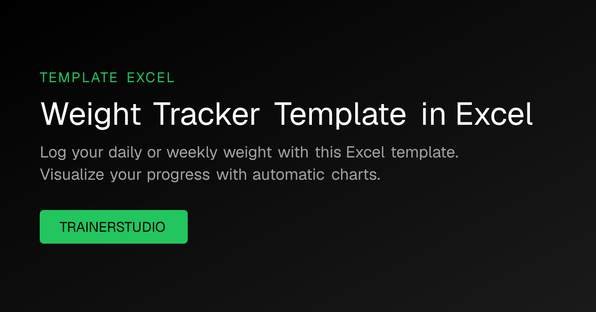 Free Weight Tracker Template Excel 2026