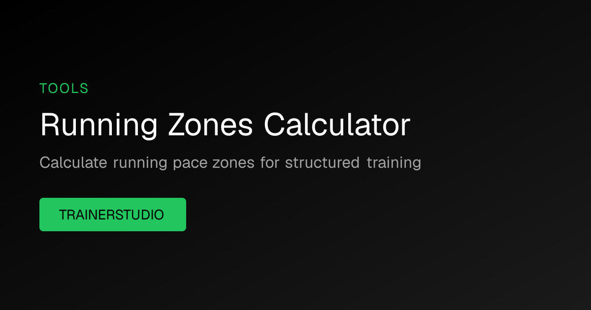 Running Training Zones Calculator - Pace Zones (Free 2026)