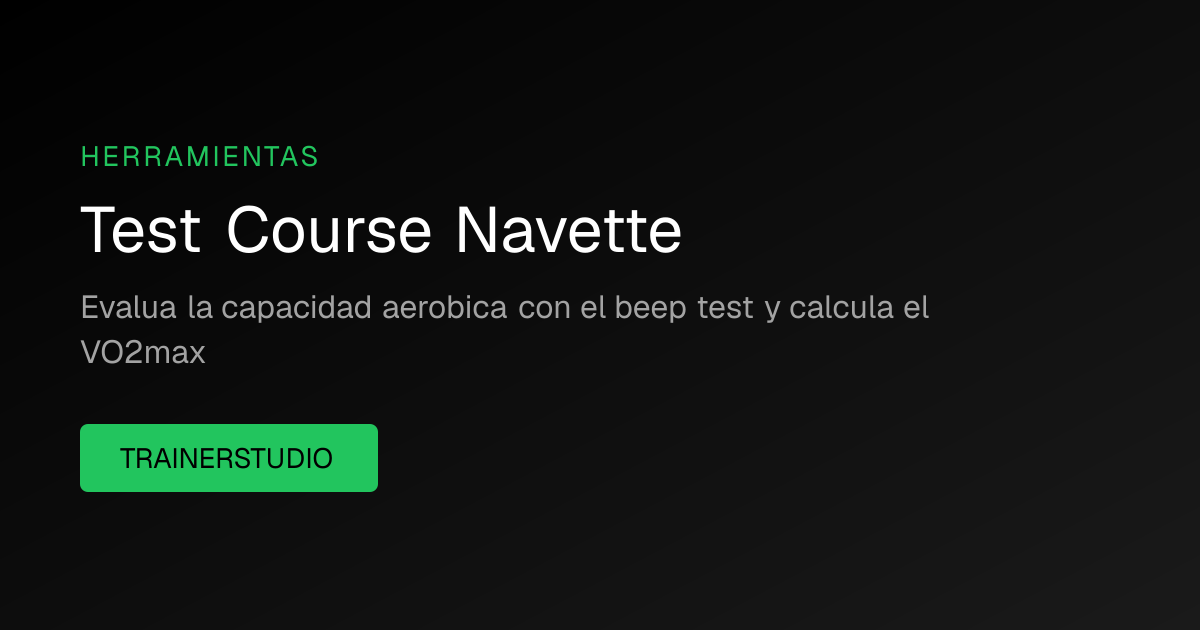 Test Course Navette: Calculadora VO2max (Gratis 2026)