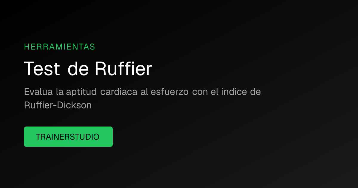 Test de Ruffier: Recuperacion Cardiaca (Gratis 2026)