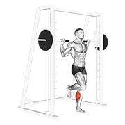 Elevación De Talones Con Máquina Smith (un Pie)