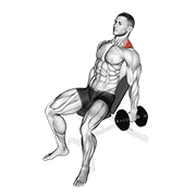 Elevación De Hombros Con Mancuernas En Banco Inclinado