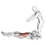 Levantada De Piernas Acostado Con Impulso Hacia Abajo