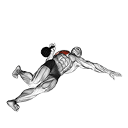 Press De Kettlebell Con Rango Extendido En El Suelo