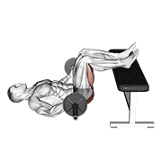 Puente De Glúteos Con Barbell Sentado En Banco