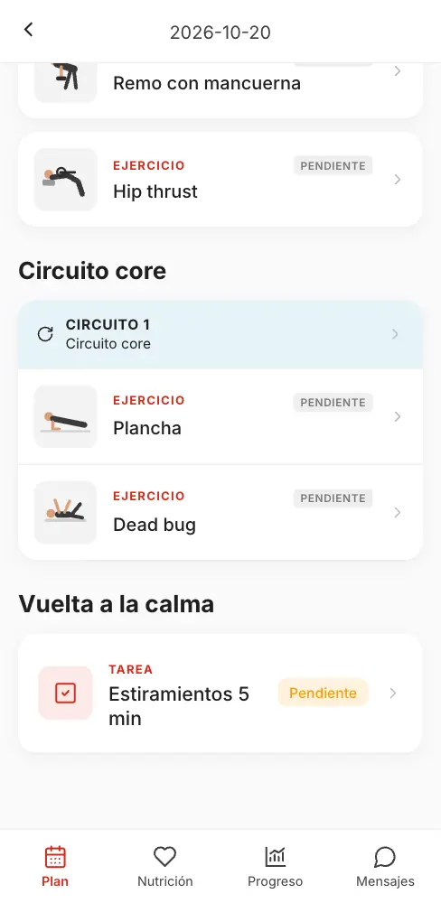Abrir un circuito y completar sus ejercicios