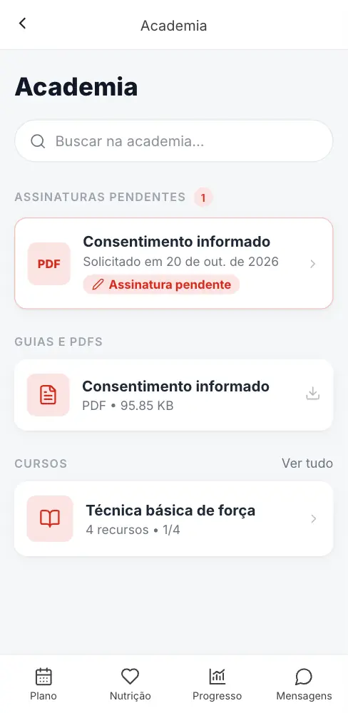 Marcar a aceitação, desenhar a assinatura e confirmar